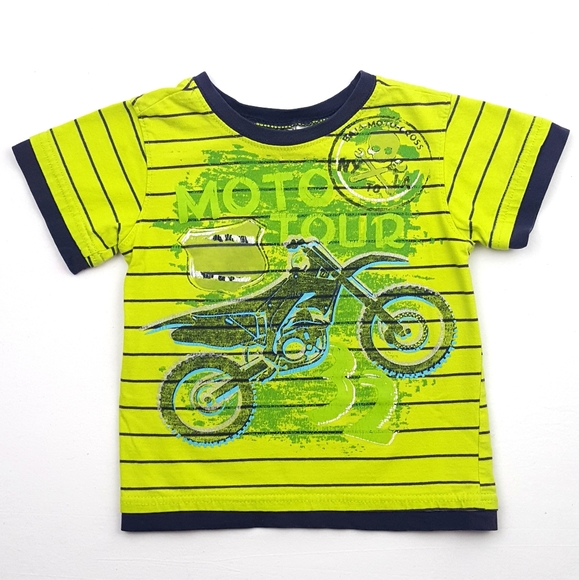 LITTLE REBELS 3T Striped Motorcycle Tee - Picture 2 of 5